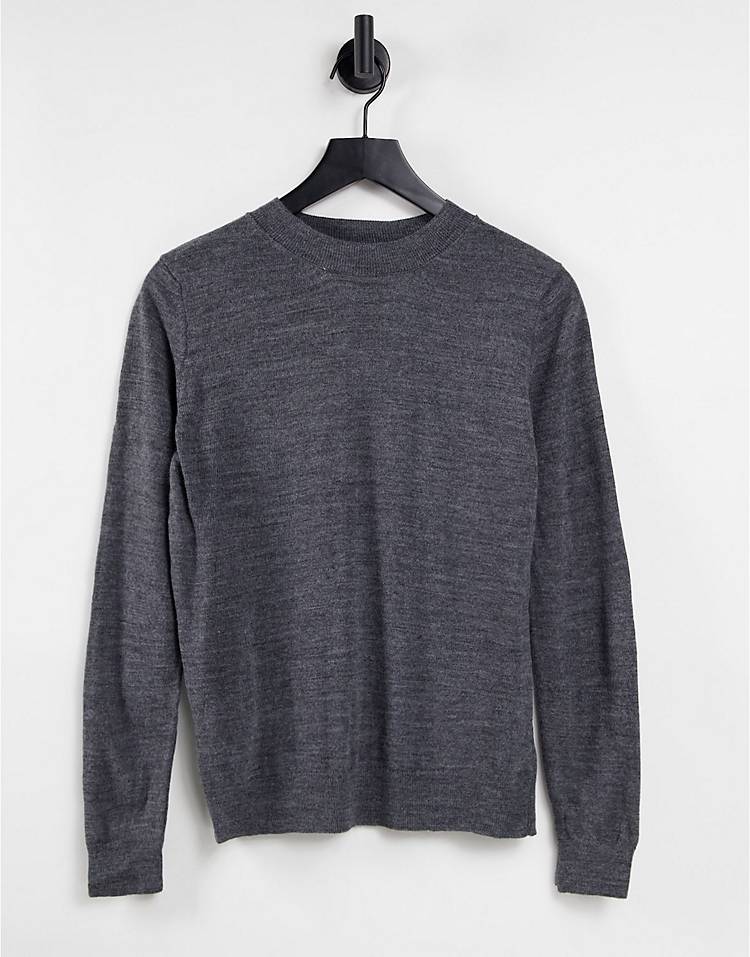 Mango knitted sweater in gray